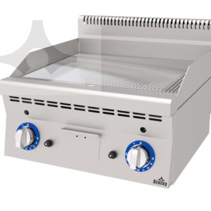 Atalay E AGI-660-N-CR Nervürlü Krom Yüzey Gazlı Izgara, 60x60 cm - Görsel 1