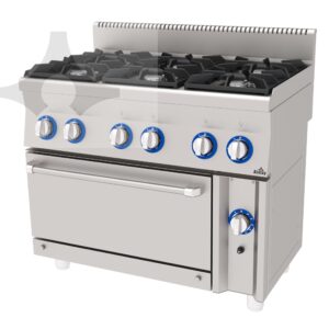 Atalay E AGK-1060 Gazlı 6 Ocaklı Kuzine, 100x60 - Görsel 1