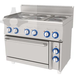 E AEK – 1060 Elektrikli 6 Ocaklı Fırınlı Kuzine, 100x60 – Atalay