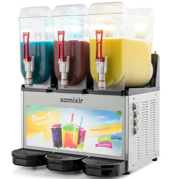 Samixir Slush36 Trıple Allure Buzlu ve Soğuk İçecek Dispenseri, 12+12+12 lt, Inox