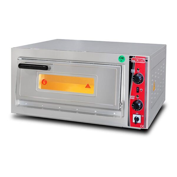 SGS PO 6262 E 30 cm x 4 Pizza Kapasiteli Tek Katlı Pizza Fırını, Elektrikli