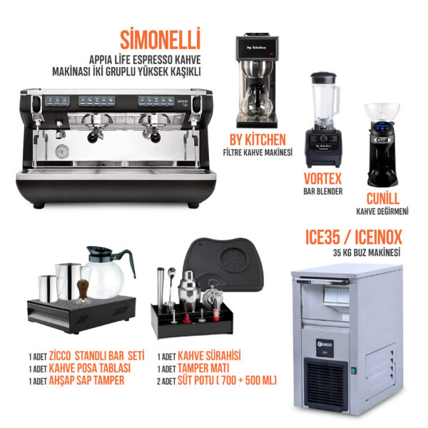 Simonelli Cafe Ekipmanları Seti