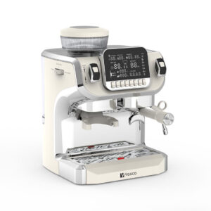 Vosco VST-520ECB Pro Kahve Makinesi ve Kahve Değirmeni - Beyaz