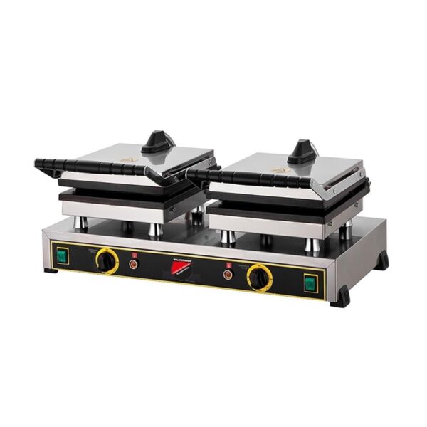 Işıkgaz 2148 Silver Çiftli Çiçek + Kare Waffle Makinesi, Elektrikli