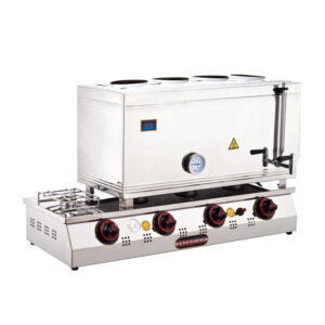 Işıkgaz Silverinox 4 Demlikli Çay Ocağı 2067, Çift Taban, LPG'li, 58 Litre