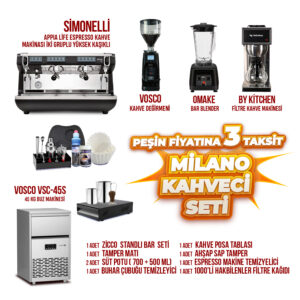 Milano Kahveci Seti (Simonelli) - Hazır Cafe Seti