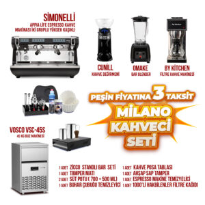Milano Kahveci Seti (Simonelli) - Hazır Cafe Seti