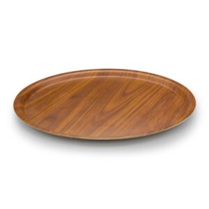 Tria TFY33KWM Kraft Yuvarlak Kaymaz Servis Tepsisi 33 cm – Ceviz Mat