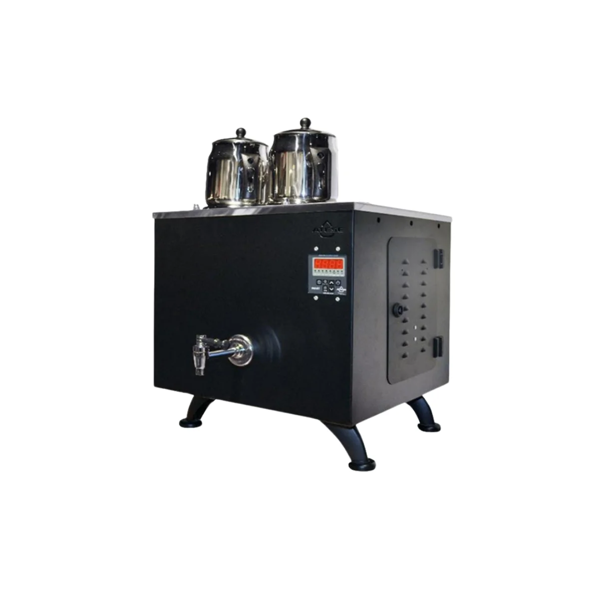 Ateşe TKSE02 Titanium Keyfchi 2 Demlikli Statik Elektrikli Çay Kazanı