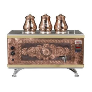 Ateşe TCAGE03 Titanium Compact 3 Demlikli Bakır Gazlı ve Elektrikli Çay Kazanı - 34 Litre