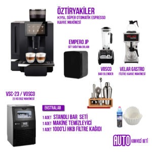 Auto Cafe Ekipmanları Seti – Full Otomatik Kahveci Seti