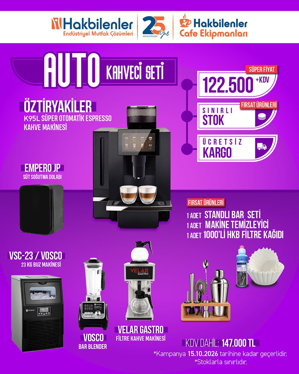 auto cafe ekipmanları seti
